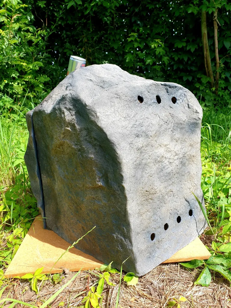 Red Bull fridge in a rock surround - view of the decoration